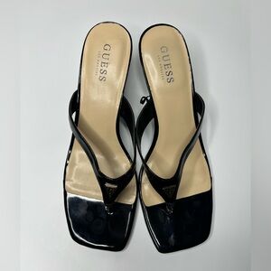 Black Guess Mini Heels Sandals